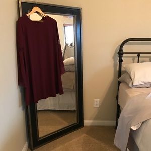 Burgundy Shift Dress